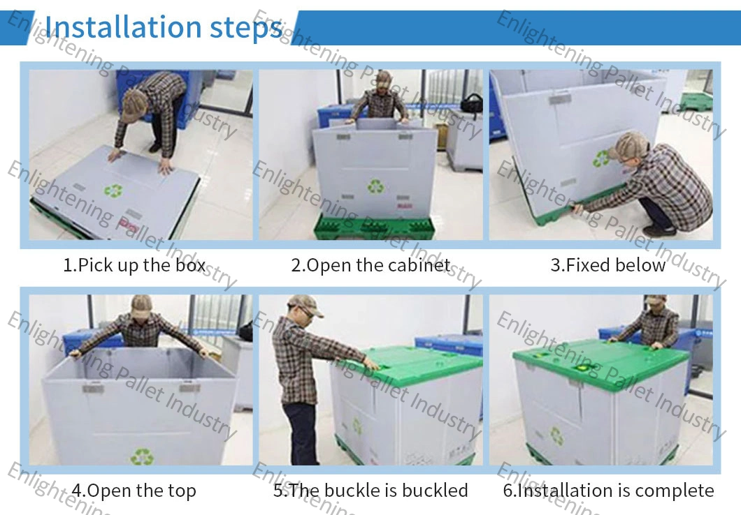 Heavy Duty Large Stackable Reusable Recyclable Industrial Car Parts Collapsible Custom Plastic Pallet Foldable Large PP Sleeve Honeycomb Coaming Box with Lock